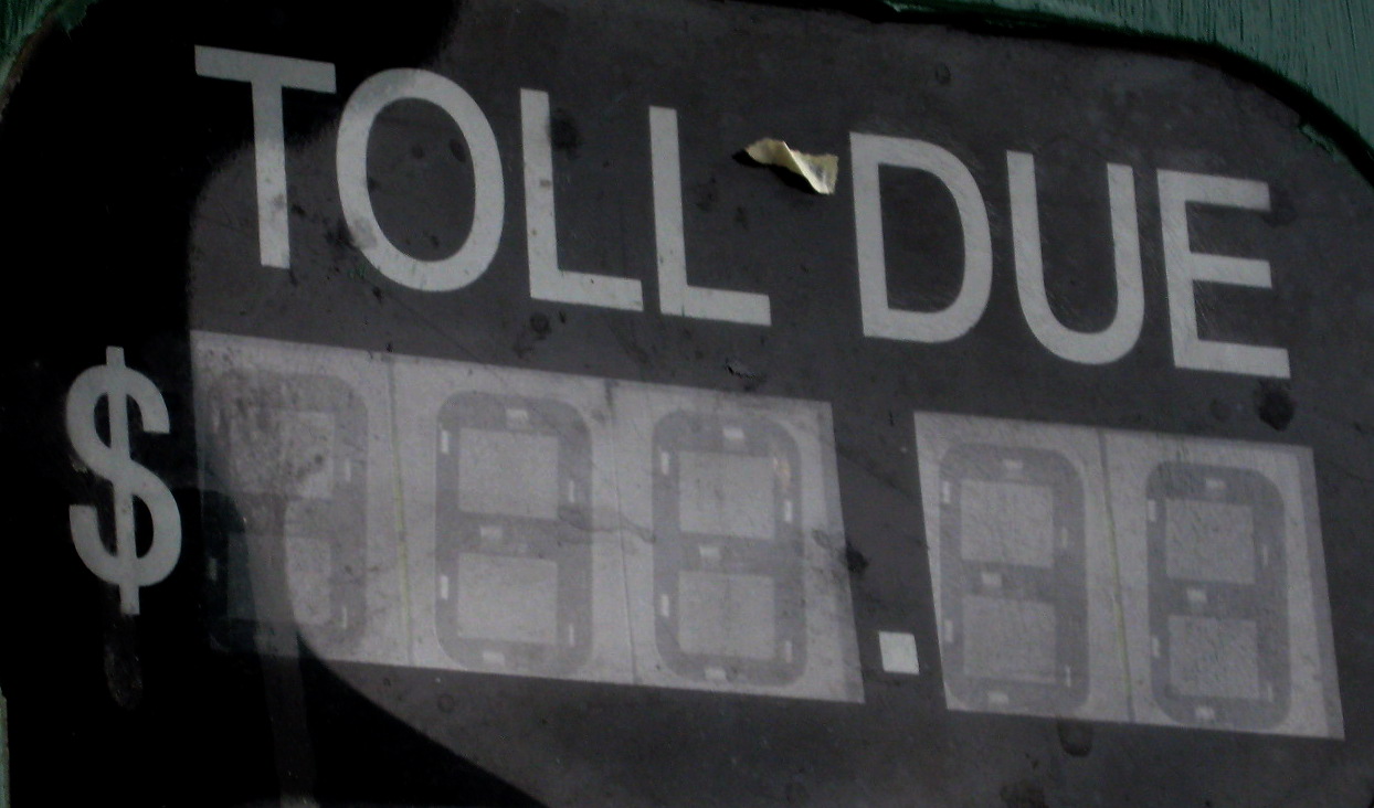 An inactive vane display on the Creek Turnpike in Tulsa, Oklahoma.