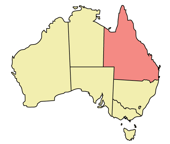 Map of Queensland, Australia Map of Queensland, Australia