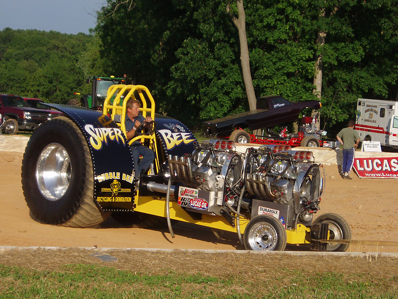 A Modified pulling tractor. A Modified pulling tractor.