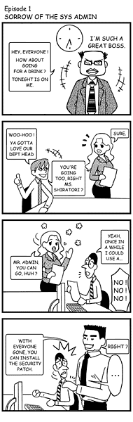 The first Mr. Admin strip.