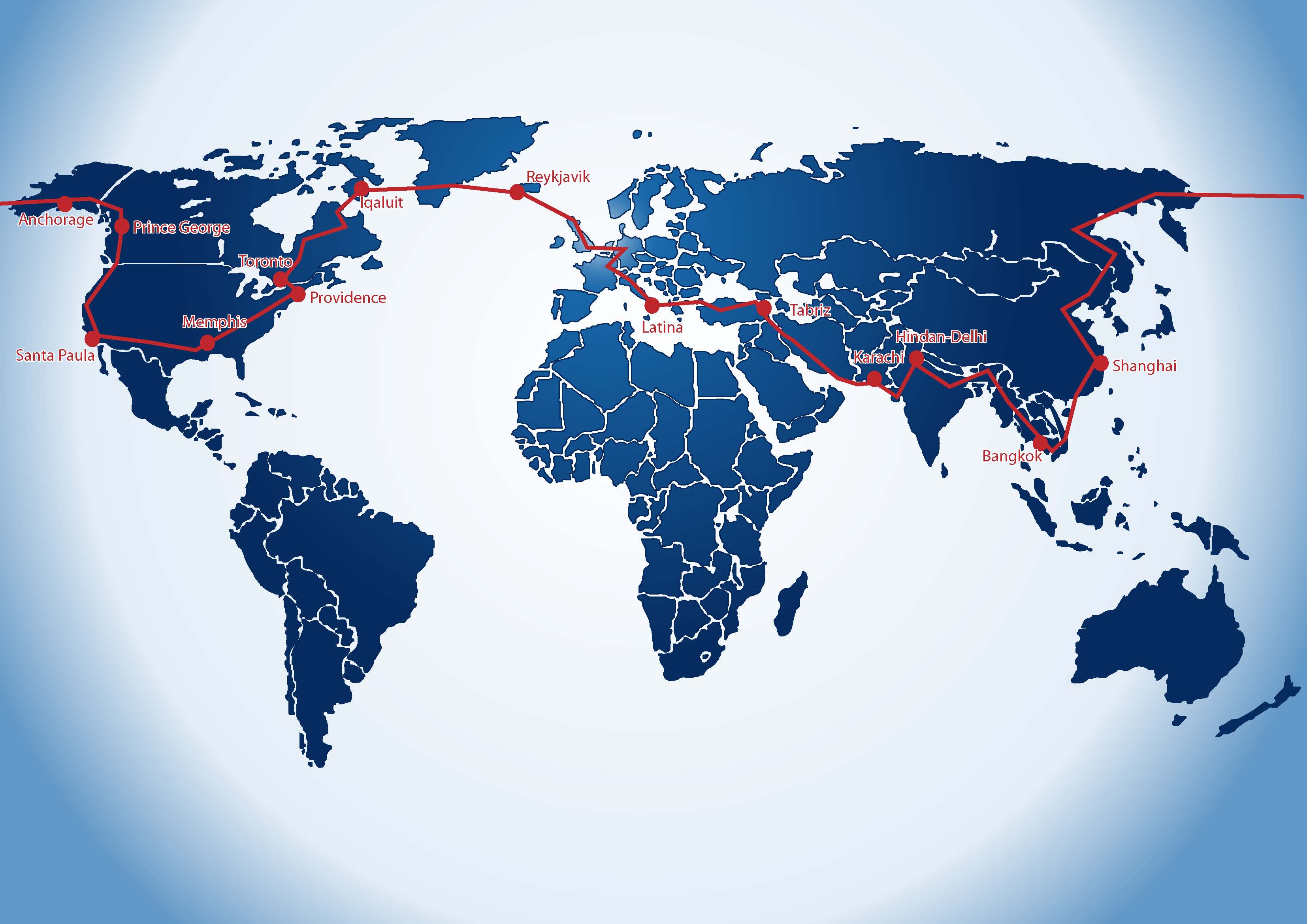  Route taken by Microlight Pilots