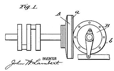 Lambert 1904 friction-gearing transmission patent 761,384