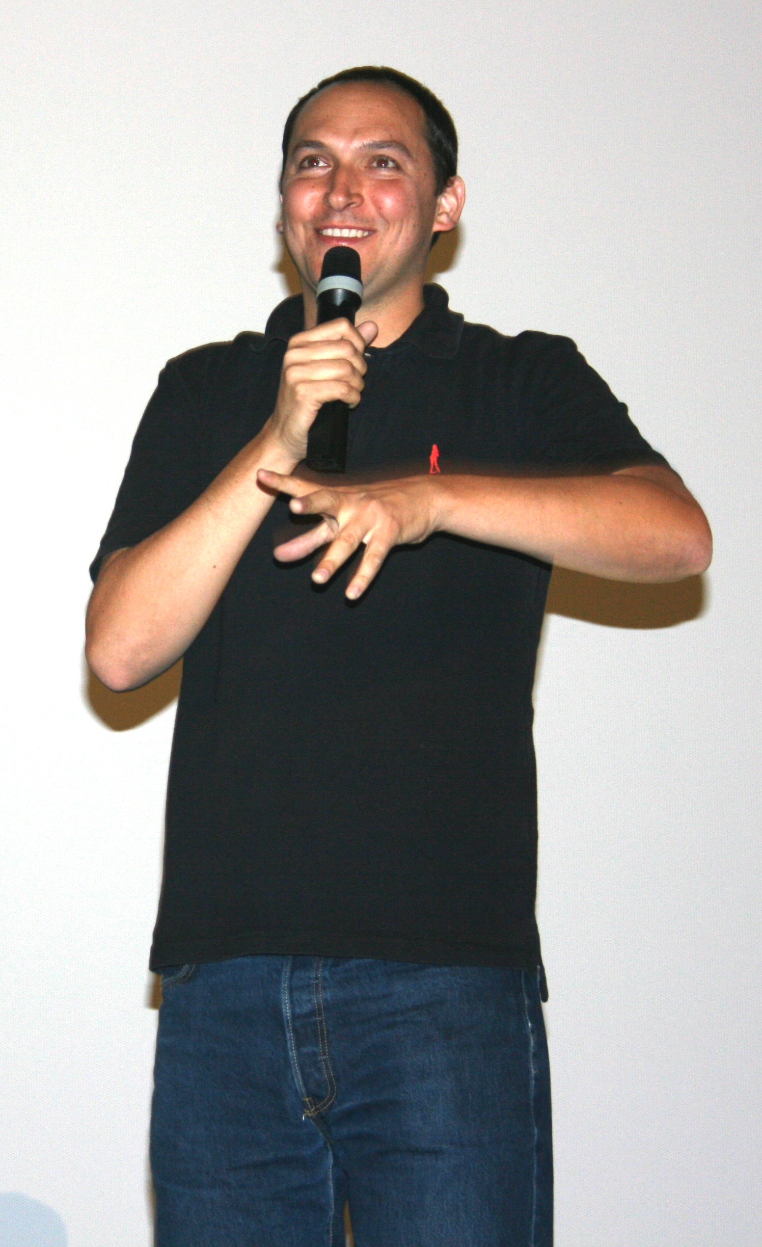 Louis Leterrier promoting the film in Paris in July 2008.