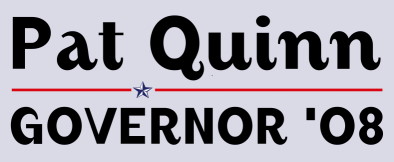 Pat Quinn '08 faux election sticker circulating mid-December 2008 in support of the ousting of Governor Blagojevich