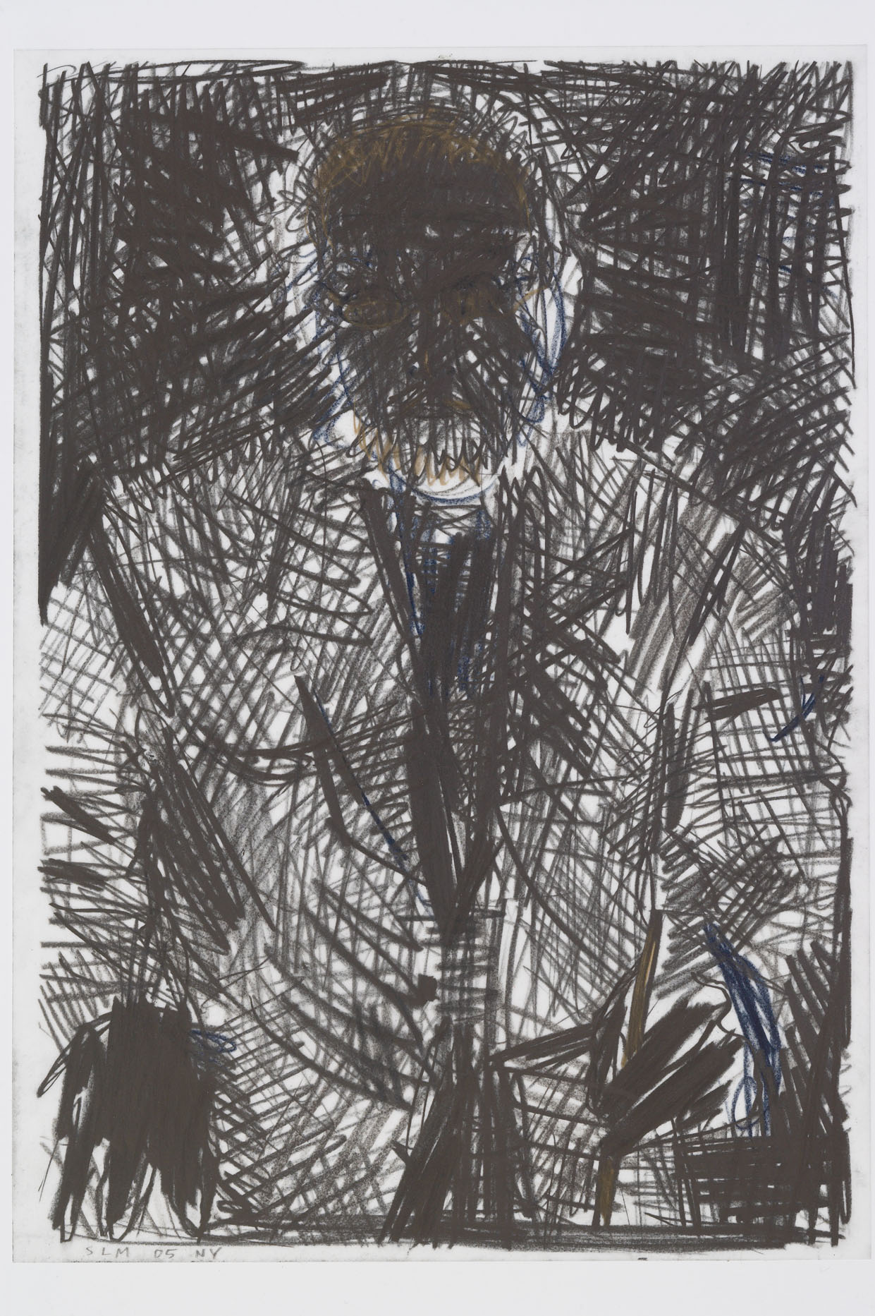 Self-portrait, crayon on milar, 2007, New York