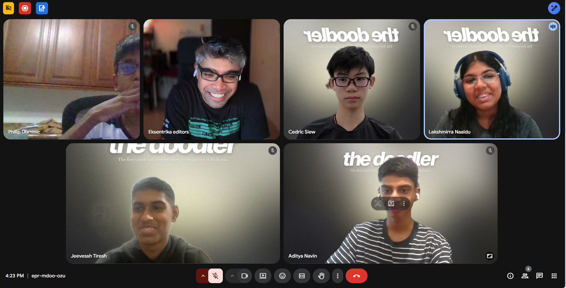 The Doodler team in an interview with Eksentrika's founder, Sukhbir Cheema. The Doodler team in an interview with Eksentrika's founder, Sukhbir Cheema.