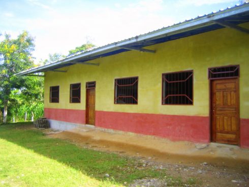 The completed school in Por Venir The completed school in Por Venir