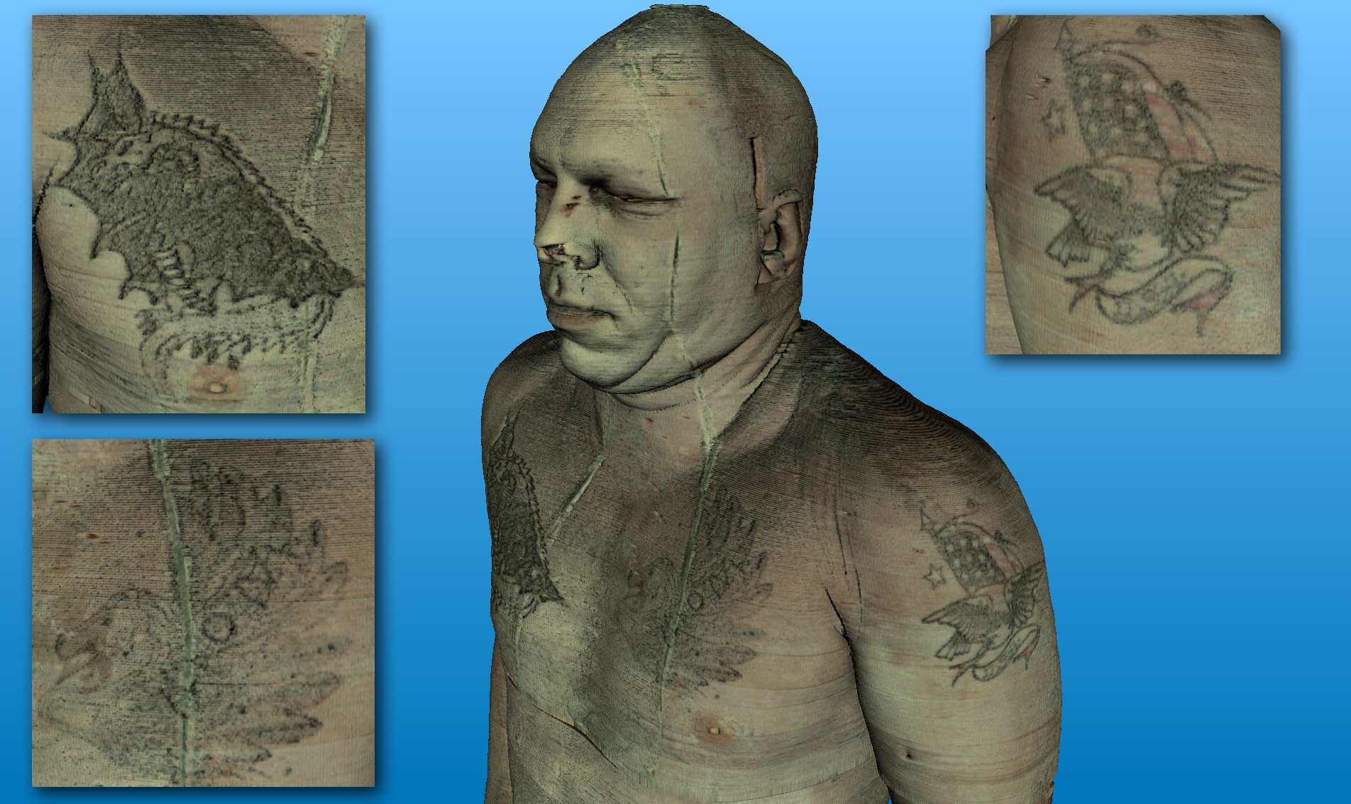  The full color visible human male dataset rendered with ImageVis3D.