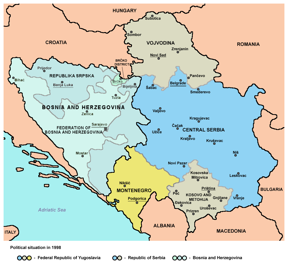 Serb-inhabited political entities at the end of the 20th century