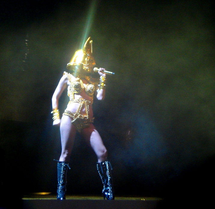 Gaga performing "Fashion" on The Monster Ball Tour.