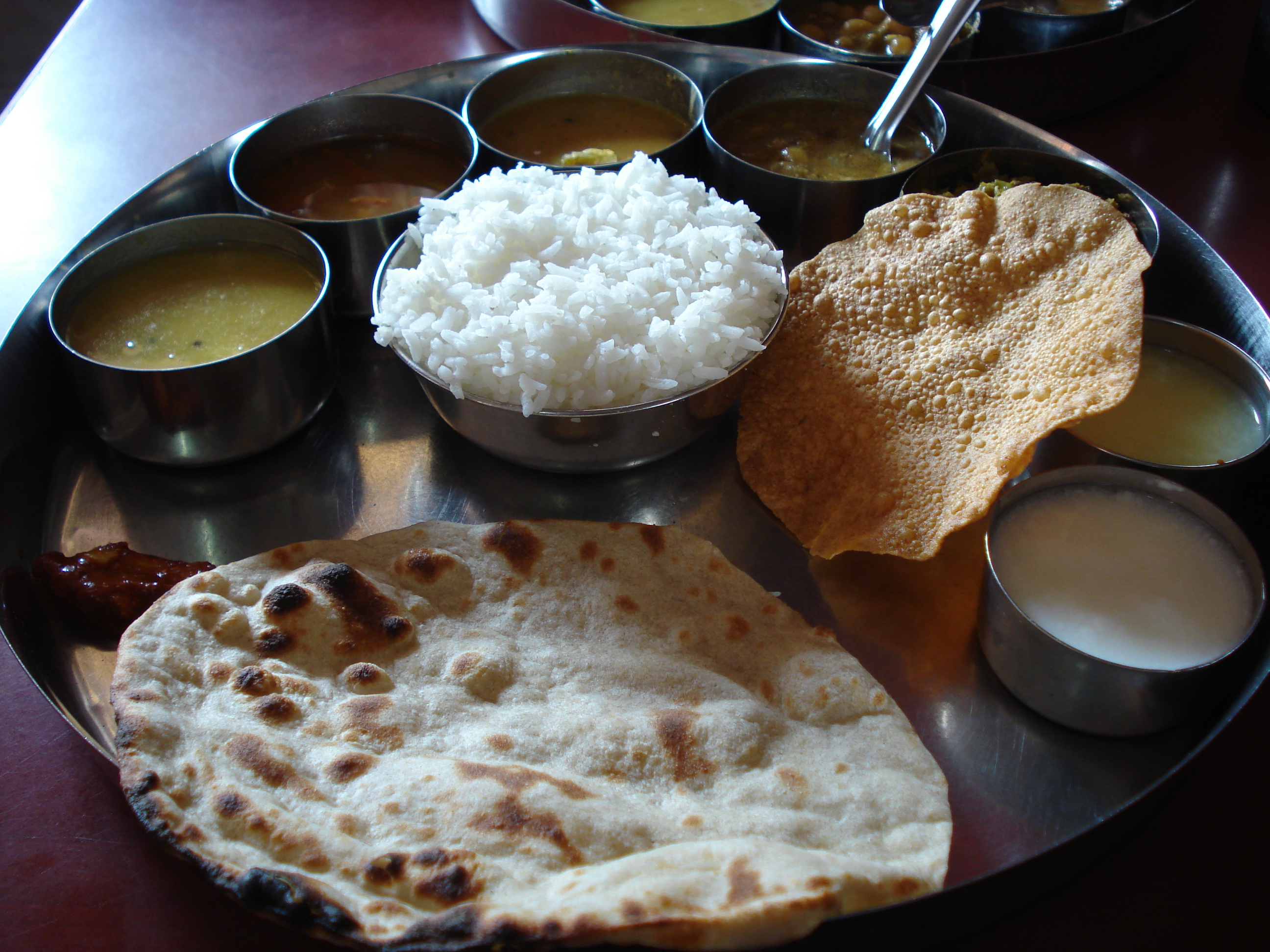 An Udupi vegetarian meal