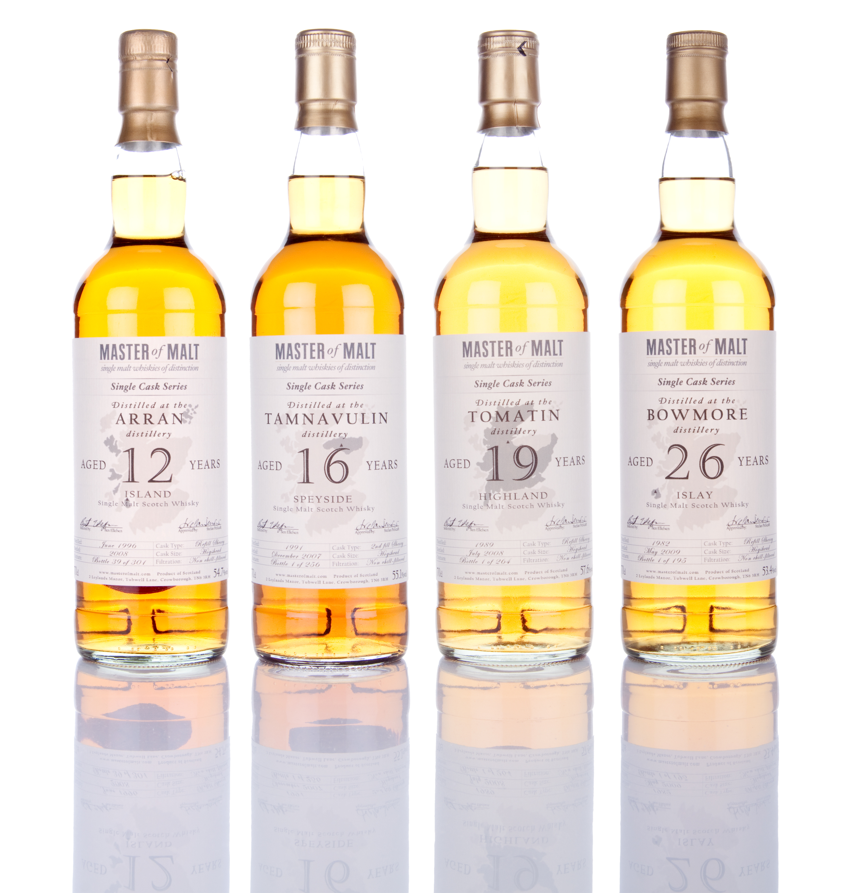 A Collection of Master of Malt Bottles