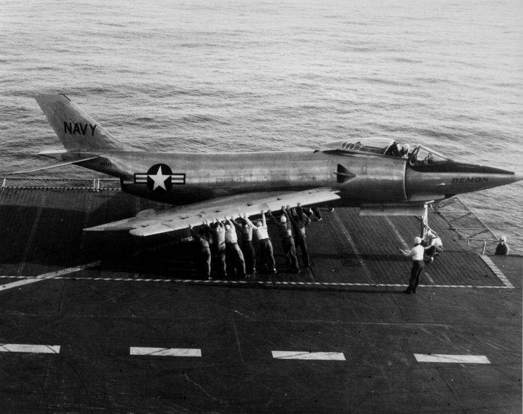 F3H-1 production was started before the prototype had proven the engines were suitable. F3H-1 production was started before the prototype had proven the engines were suitable.