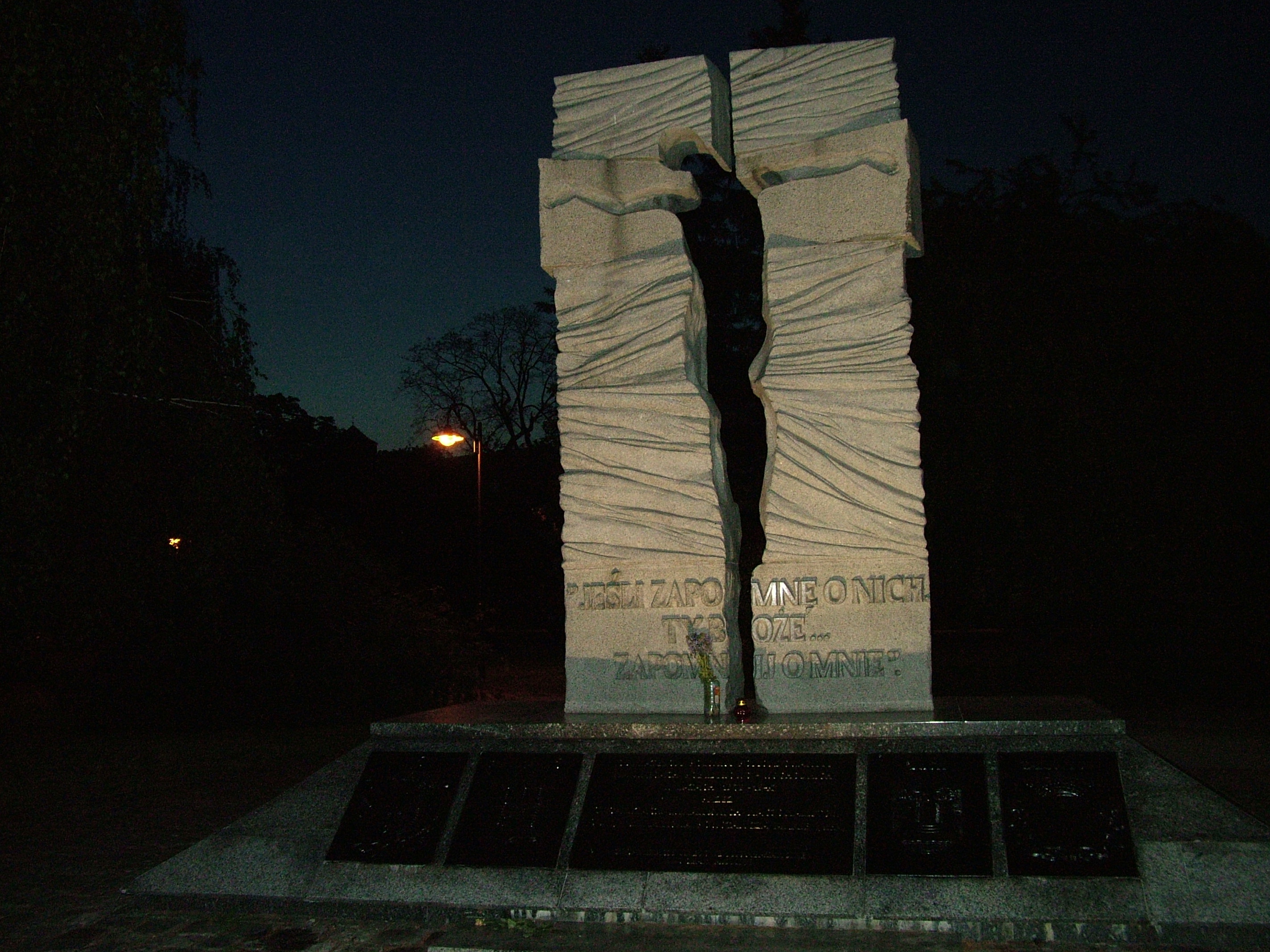 Wrocław, Monument to Victims of Crimes Committed by Ukrainian Nationalists (initiated by Siekierka) Wrocław, Monument to Victims of Crimes Committed by Ukrainian Nationalists (initiated by Siekierka)