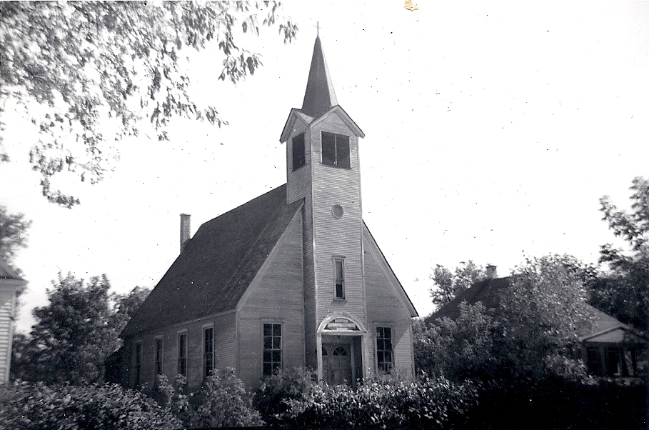 The original church building on Kimball Avenue.