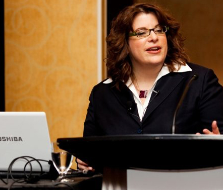 Lia Grimanis speaking at the Sheraton (Photo: Tanja Tiziana 2009)