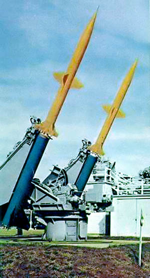Early-model Terrier similar to lower stage used for research sounding rockets.