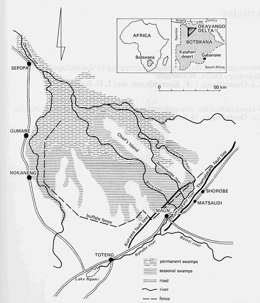Map of the Okavango Delta Map of the Okavango Delta