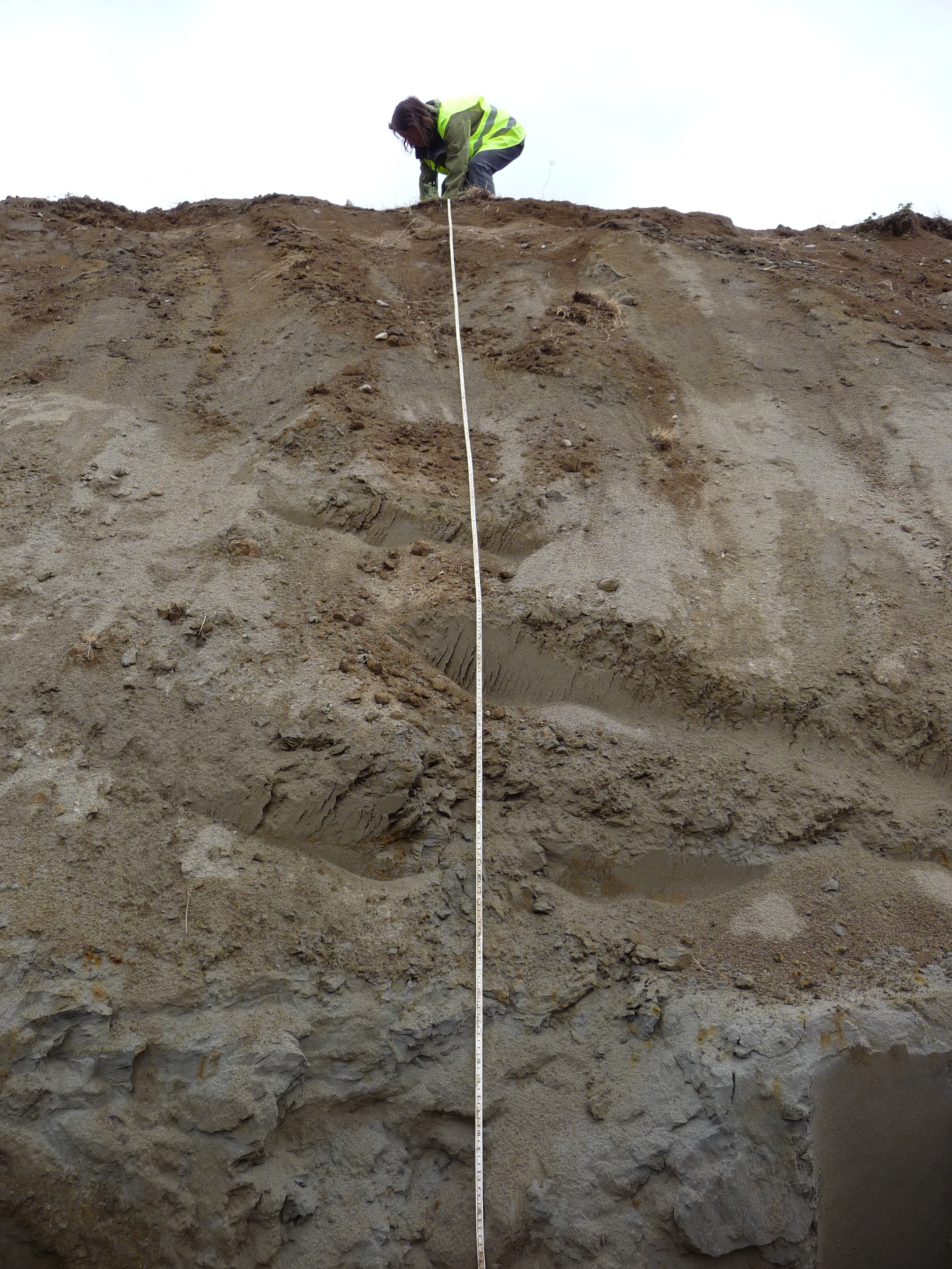 A thick layer of highly permable deposits at Oslo Airport, Gardermoen.