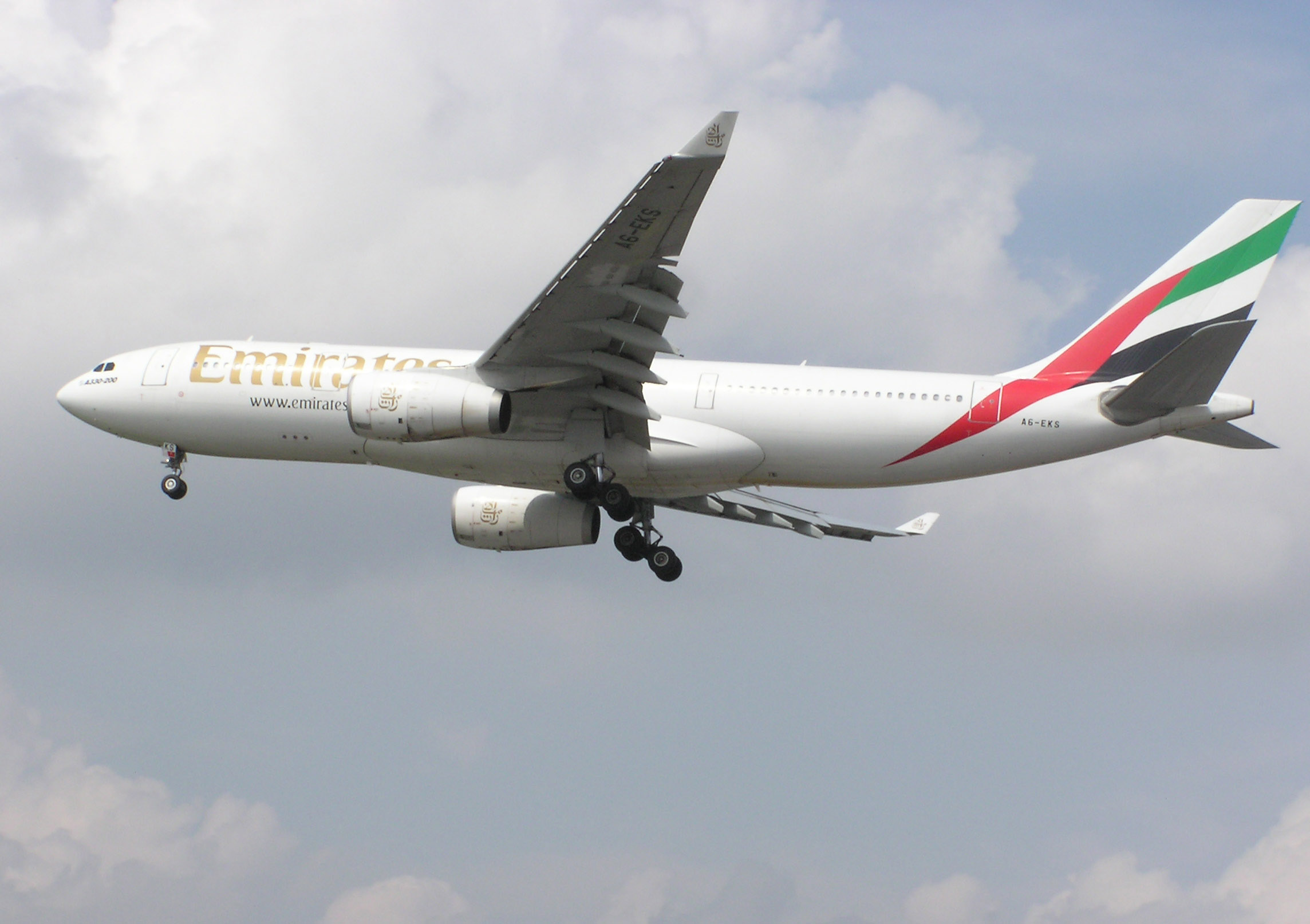Dubai-based Emirates serves Birmingham, Glasgow International, Heathrow, Gatwick, Manchester and Newcastle
