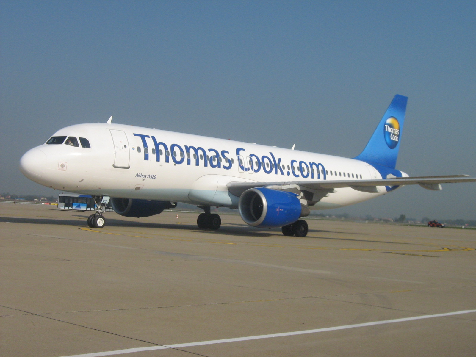 A Thomas Cook Airlines Airbus A320 at Zagreb Airport