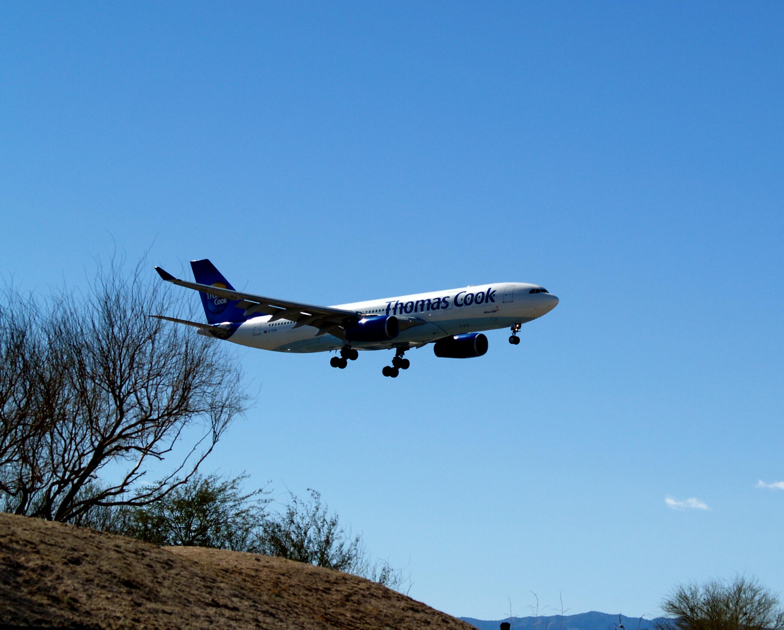 A Thomas Cook Airlines Airbus A330 on-final at Las Vegas Airport