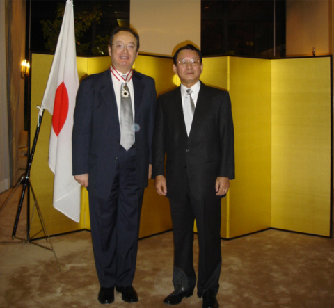 Japanese Order of the Rising Sun: Andre Barsony and His Excellency Seiichiro Noboru, Ambassador of Japan to the OECD