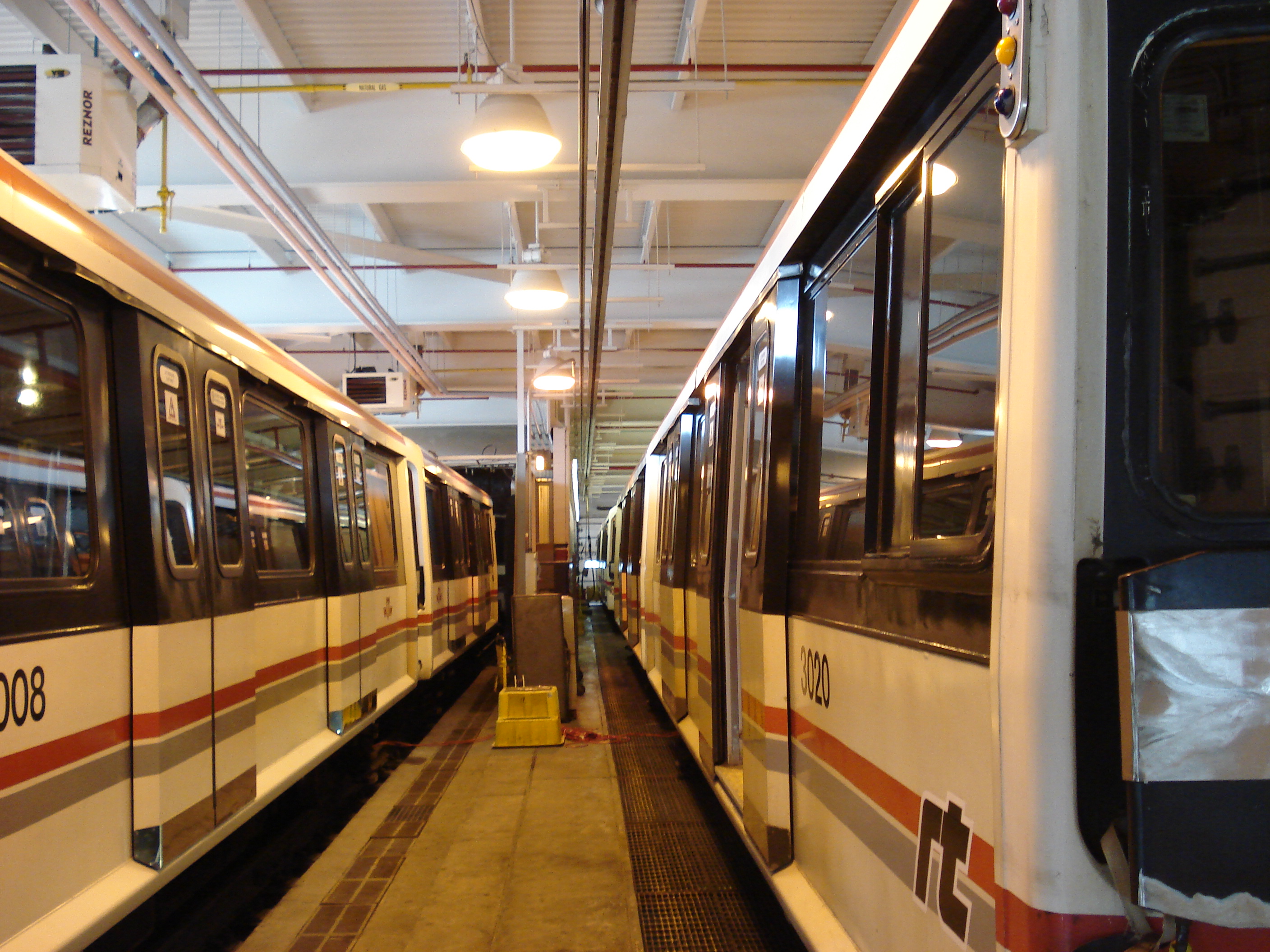 SRT trains in the McCowan Carhouse