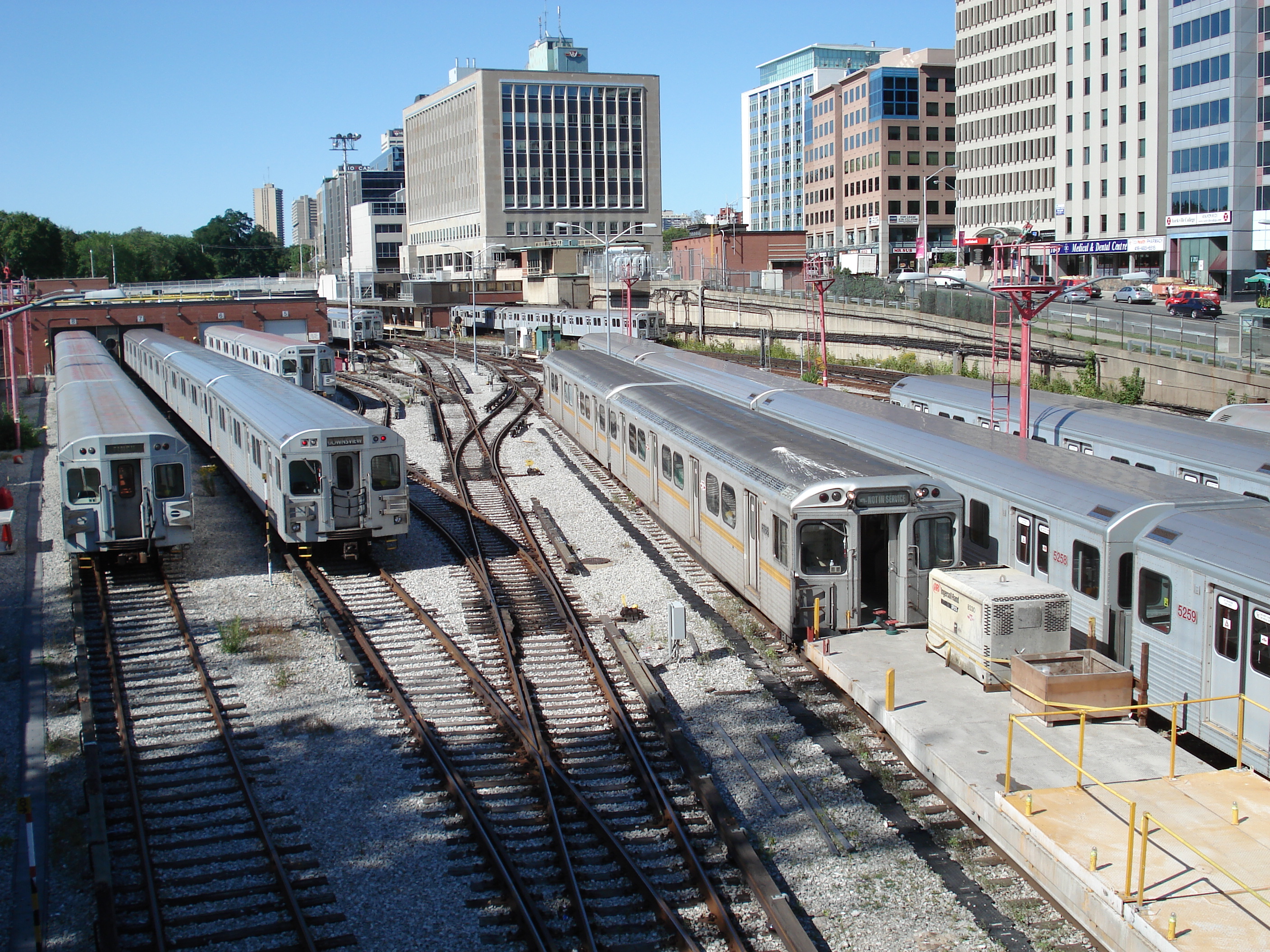 Davisville Yard and the McBrien Building at 1900 Yonge. (Top centre of photo)