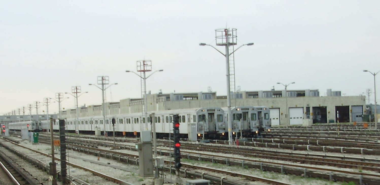 Wilson Subway Yard viewed from a southbound train
