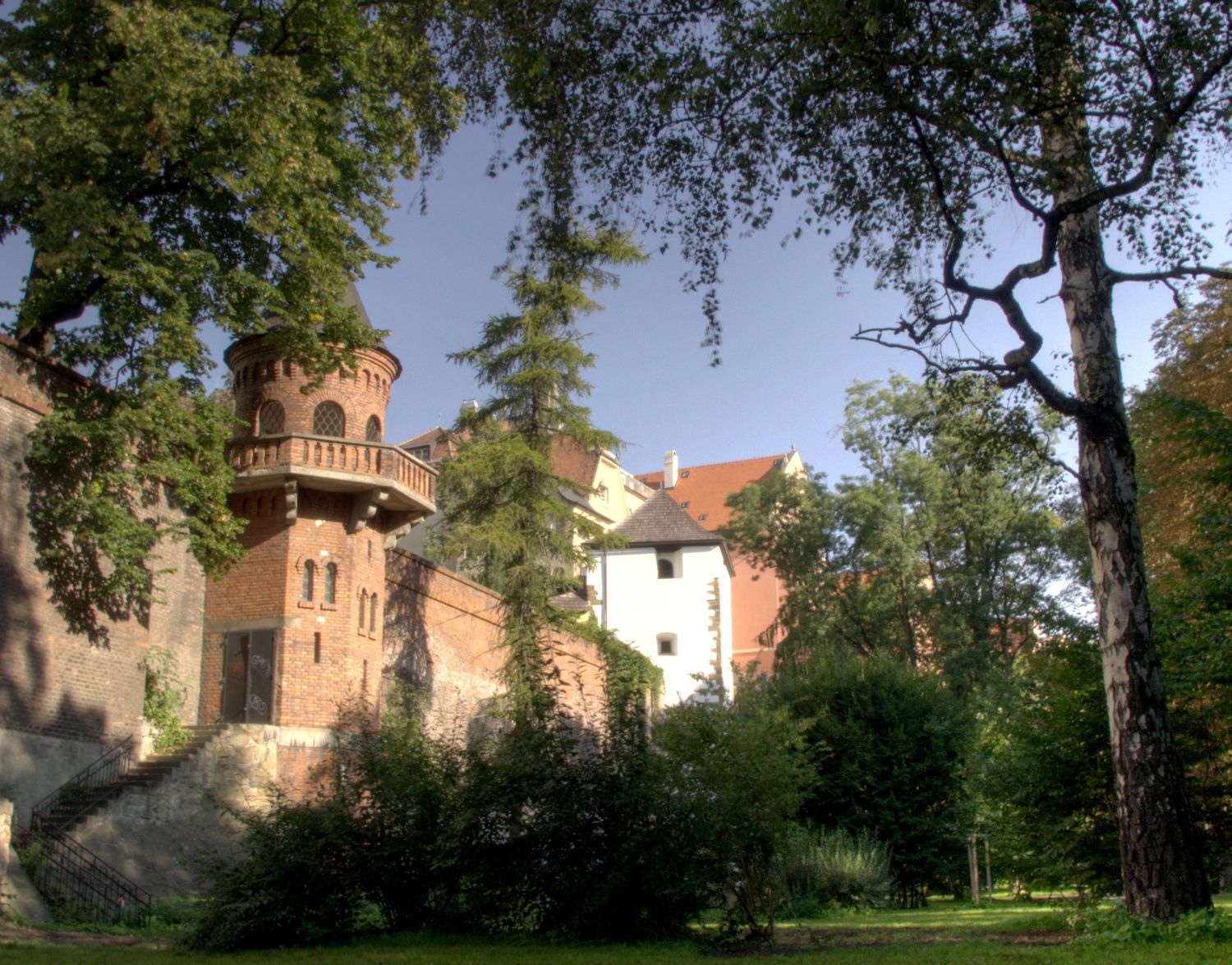 The University Art Centre is sited on top of the town's fortification, overseeing a beautiful park