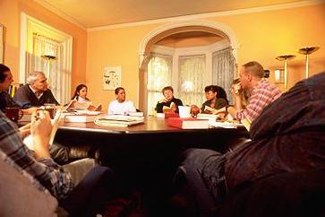 A discussion class at Shimer College