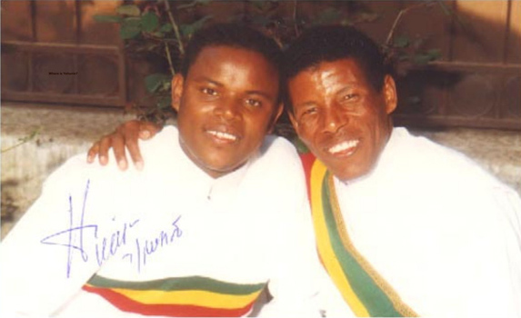 Athlete Haile Gebrselassie and Artist Yehunie Belay