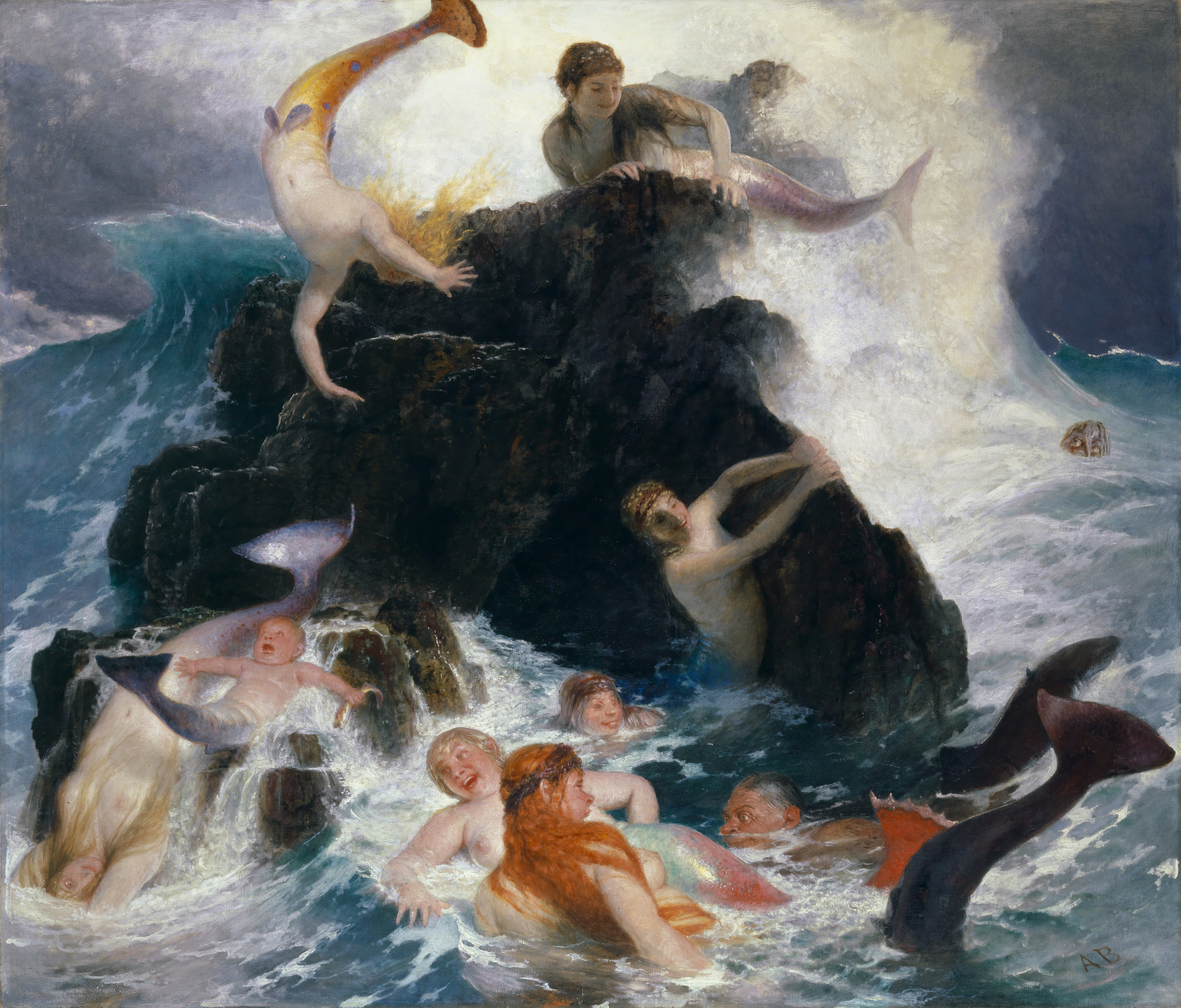 Mermaids at Play, 1886, by Arnold Böcklin