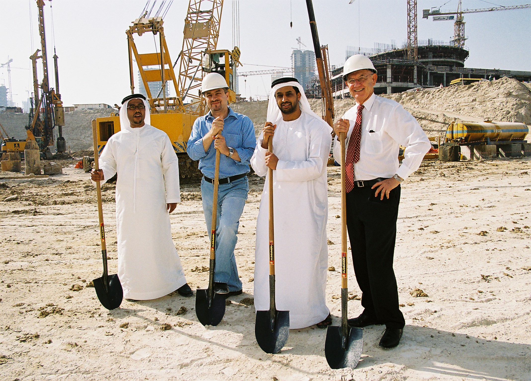 Ahmed Sultan Bin Sulayem during Almas Tower Ground Breaking in 2005 Ahmed Sultan Bin Sulayem during Almas Tower Ground Breaking in 2005