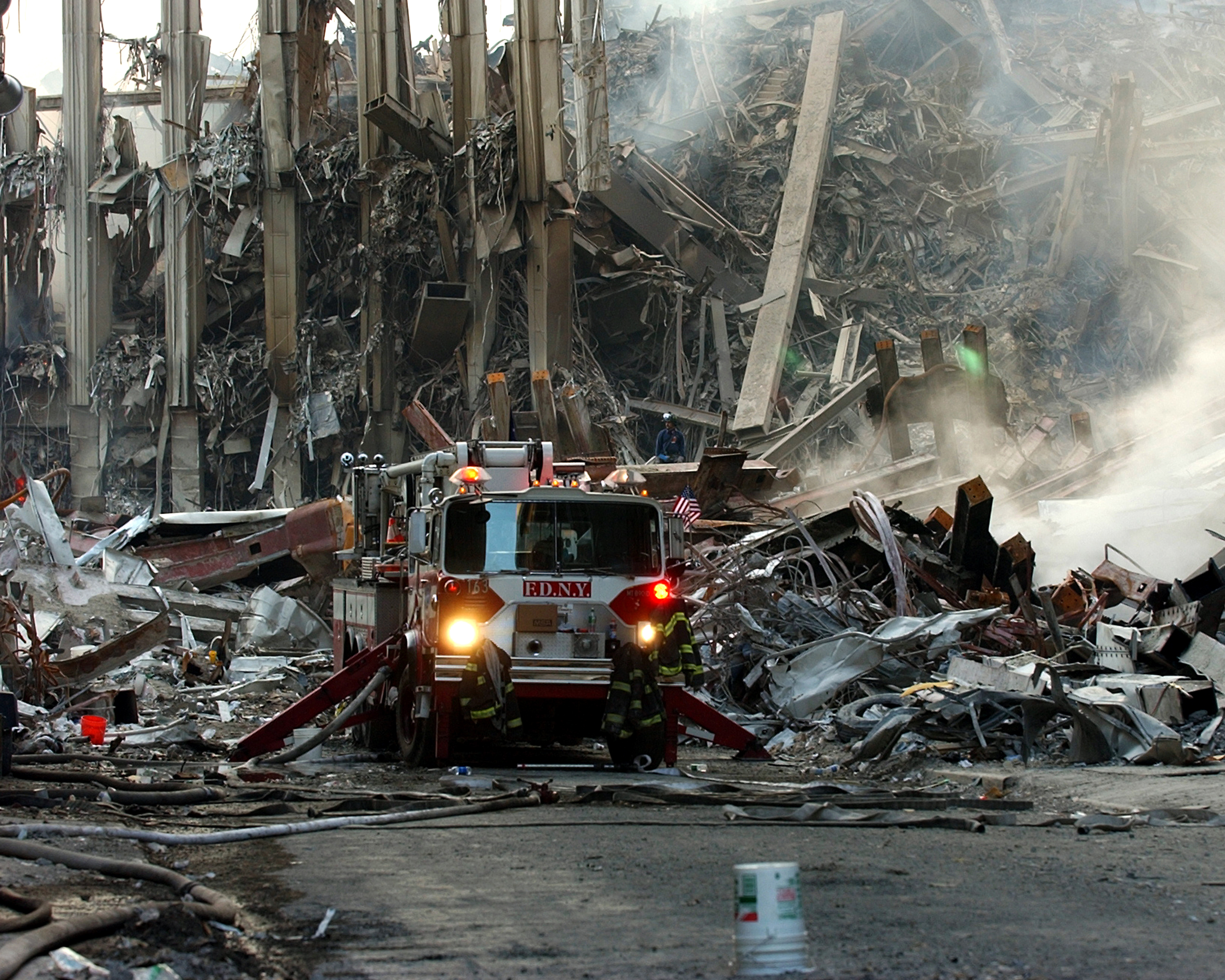 FDNY apparatus at the World Trade Center on September 11, 2001.