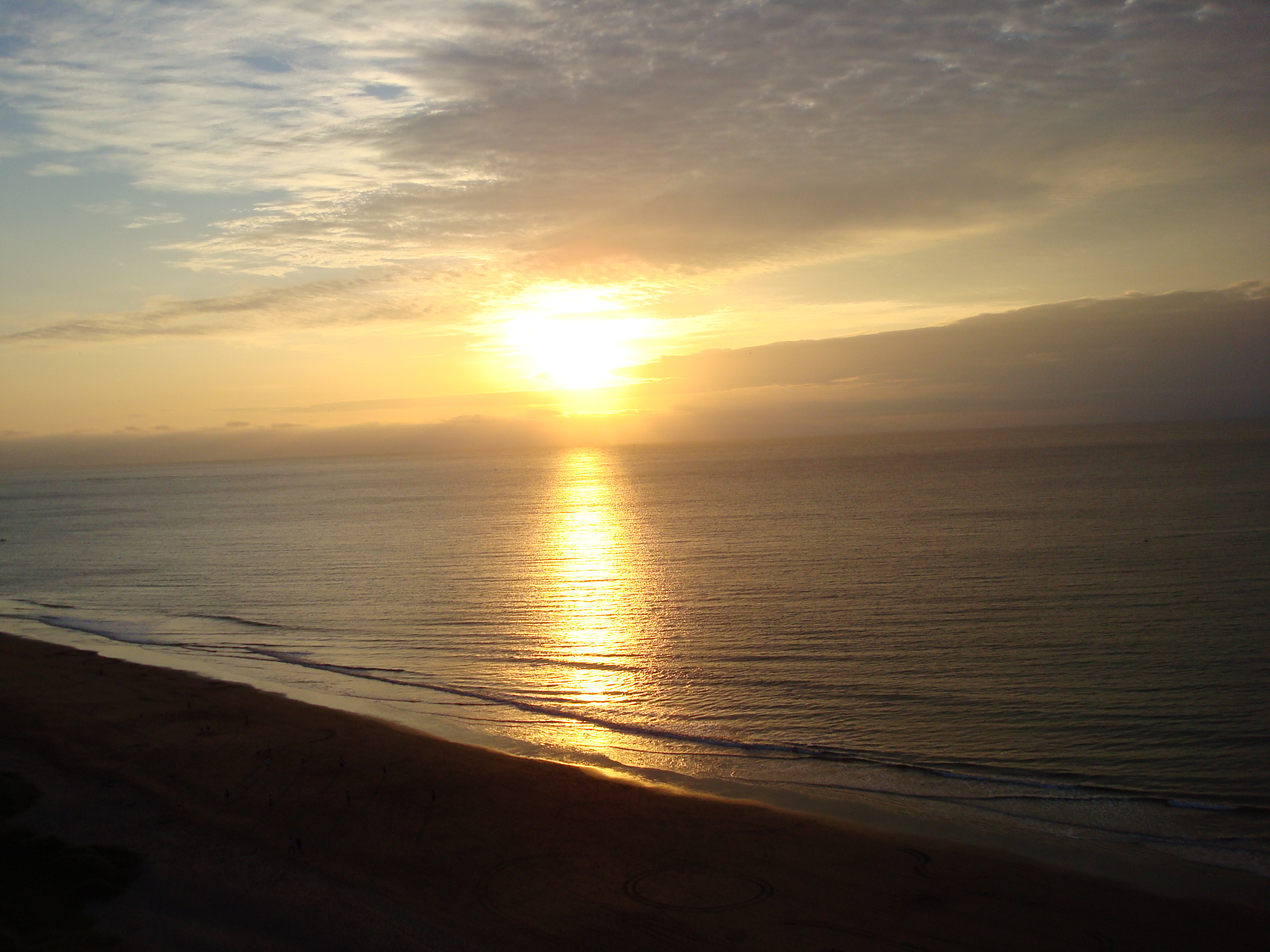 A Sunset on the beach in Manta, Ecuador, South America, (Manta was the host for the 2004 Bodyboarding World Cup)