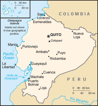 Location of Ecuador