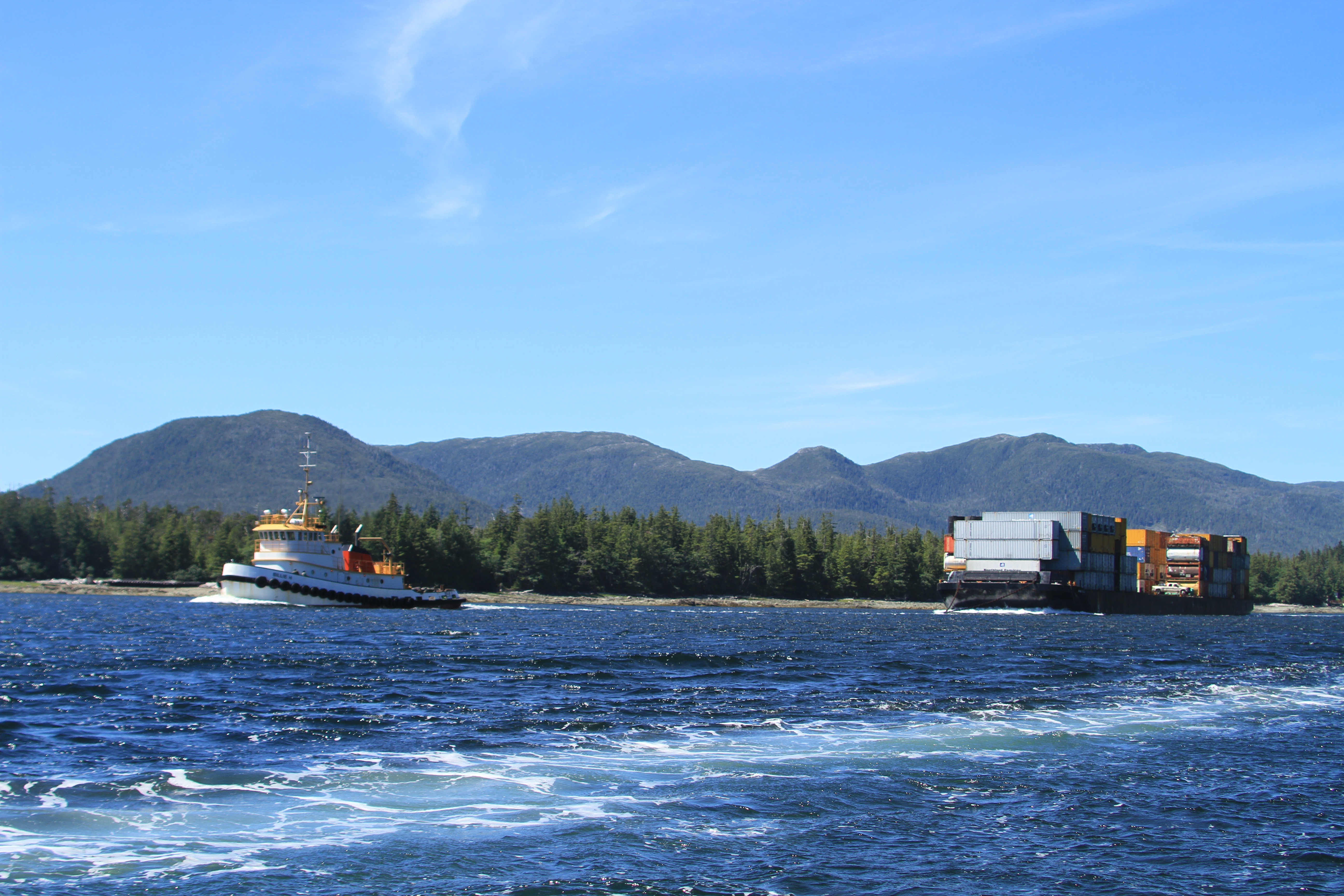 Tug and barge on Alaska run Tug and barge on Alaska run