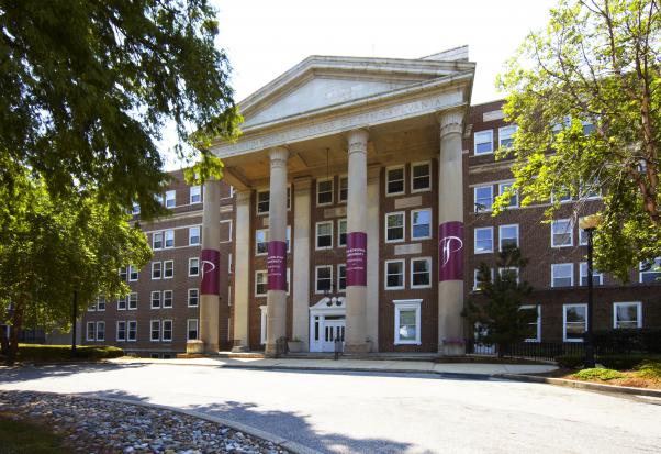 Front of Falls Center