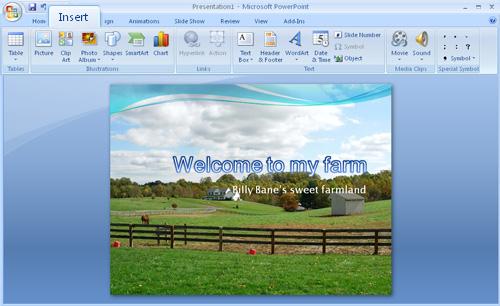 Farm video presentation