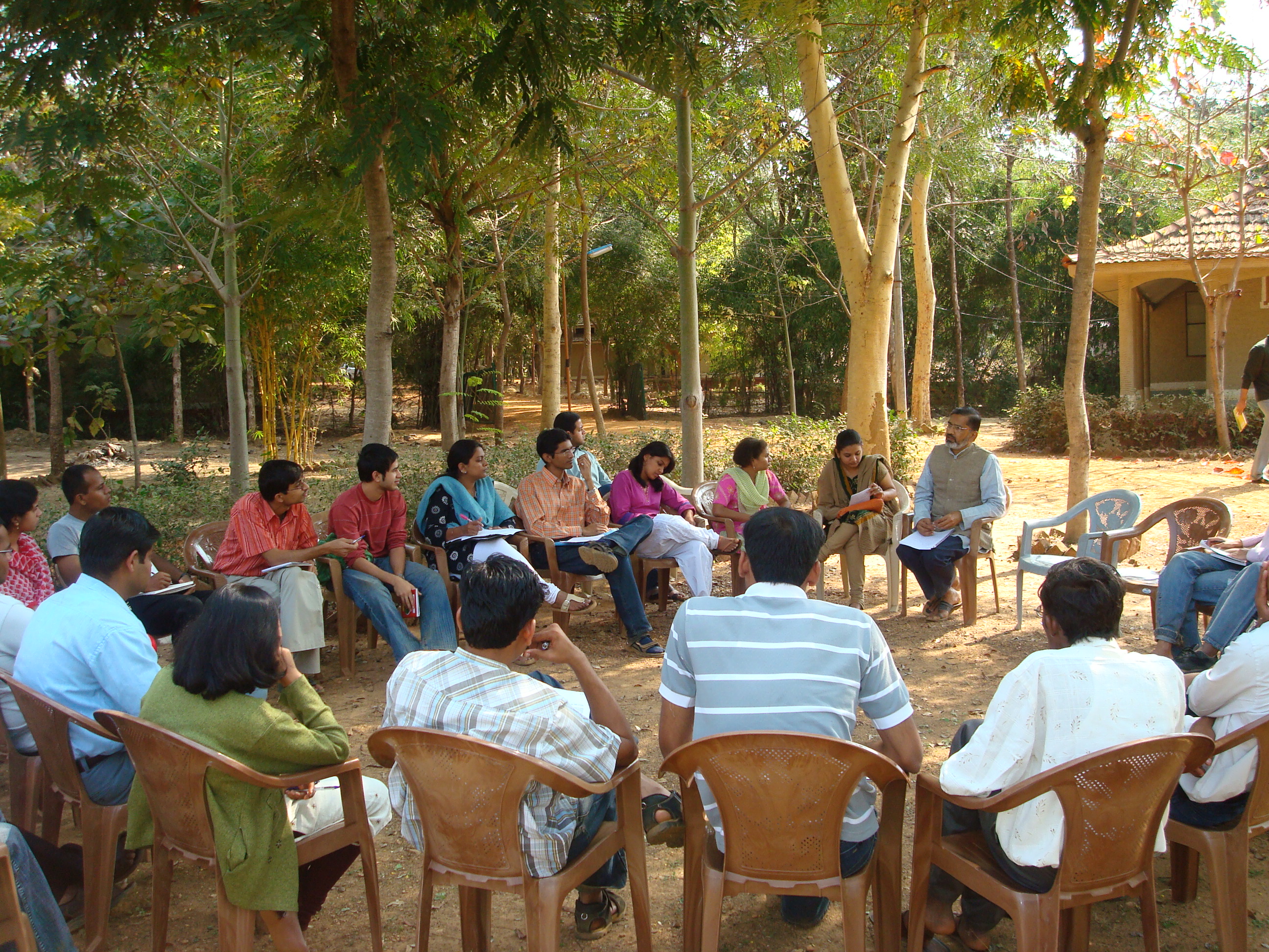Discussions during the camps of Nirman Discussions during the camps of Nirman