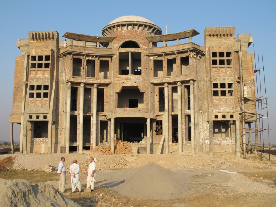 Construction of the Azmat Welfare Foundation Hospital- January 2012.