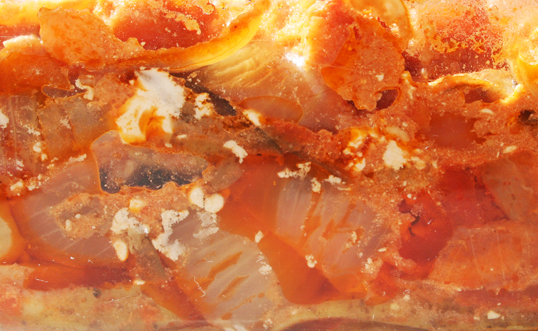 Often the layers of the kalliopi get mixed up in the oven, but this rarely influences the taste Often the layers of the kalliopi get mixed up in the oven, but this rarely influences the taste