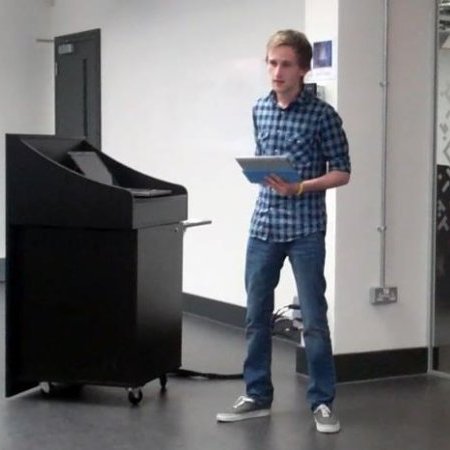 Jacob Clark Presenting Raspcontrol at a Raspberry Jam at Google Campus