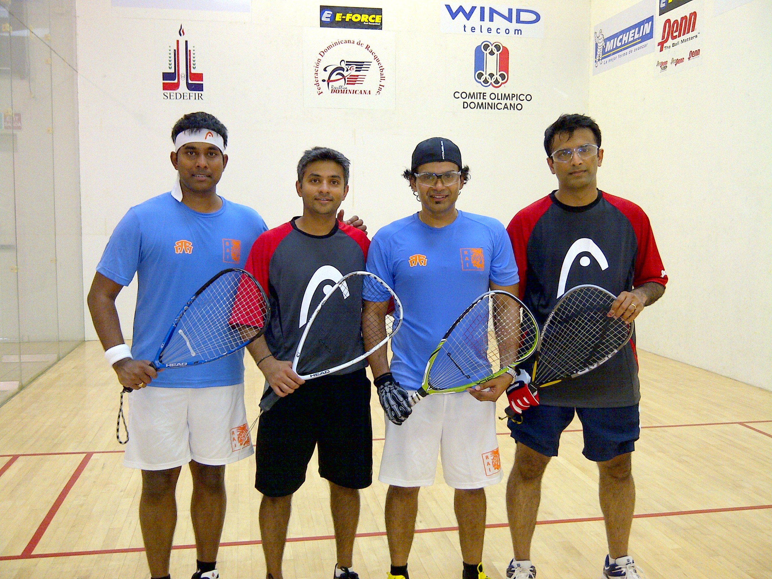 Team India at the 2012 World Championships, Santo Domingo, Dominican Republic, L-R Venkat Vejju,Ashish Mehta,Sathwik Rai,Nirup Shetty Team India at the 2012 World Championships, Santo Domingo, Dominican Republic, L-R Venkat Vejju,Ashish Mehta,Sathwik Rai,Nirup Shetty