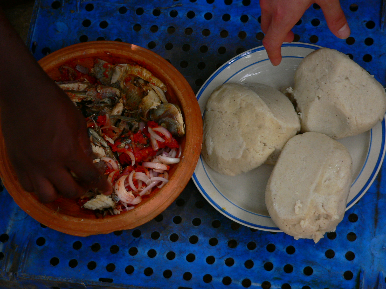 Dokonu & Grilled Tilapia (Ghana national cuisine)|thumb