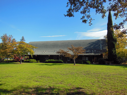 The lawn where the high spired church would have been built
