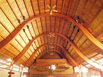 Interior of the Sanctuary balcony and loft - view from the Altar Interior of the Sanctuary balcony and loft - view from the Altar