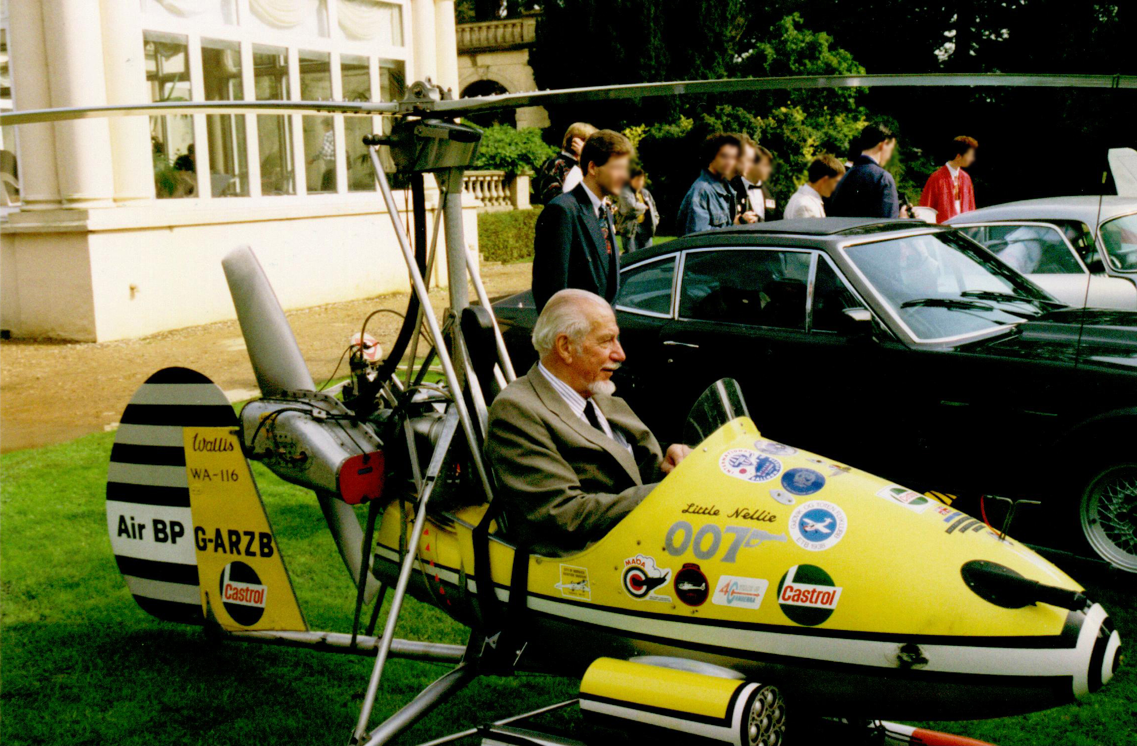 The Little Nellie autogyro with its creator and pilot, Ken Wallis